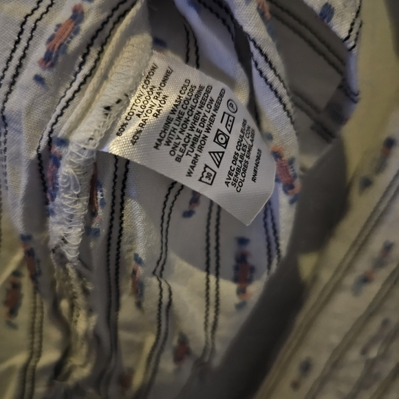 LOFT White Clip  Ruffle Button Down Shirt Top Blouse - Picture 6 of 8